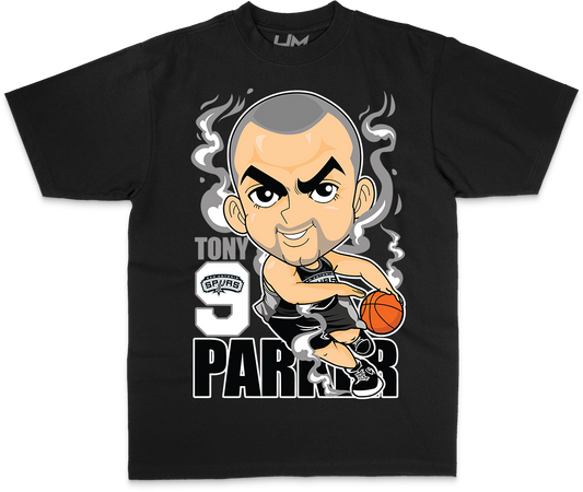 TONY PARKER NBA Cartoon Heavyweight & Oversized Shirt