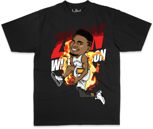 ZION WILLIAMSON NBA Cartoon Heavyweight & Oversized Shirt